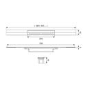 TECE DRAIN PROFILE SHOWER PROFILE, 800 MM, STAINLESS STEEL