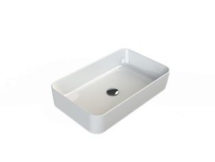 HERA WHITE, 60X38 CM WITHOUT TAPHOLE