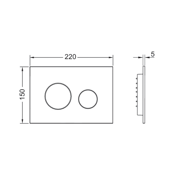 TECE LOOP TOILET FLUSH PLATE  FOR DUAL  FLUSH SYSTEM