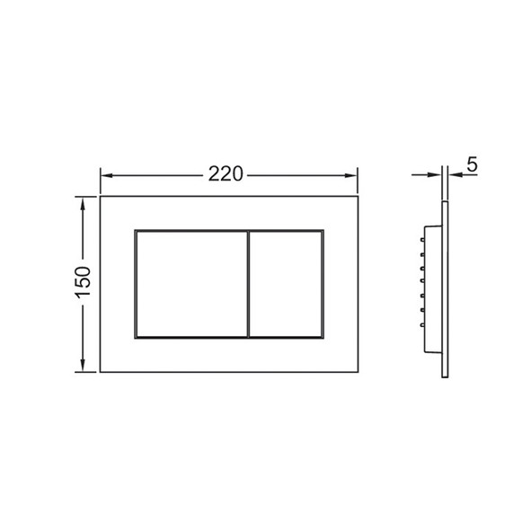 TECE NOW TOILET FLUSH PLATE