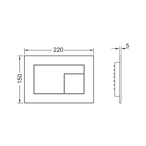 TECE VELVET  TOILET FLUSH PLATE