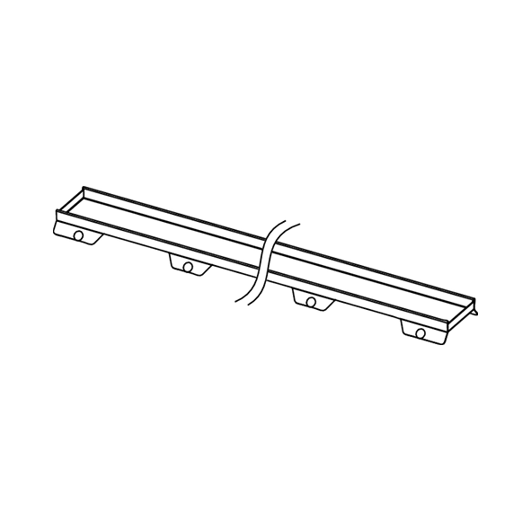 TECE DRAIN LINE TILEABLE CHANNEL PLATE II STAINLESS STEEL STRAIGHT