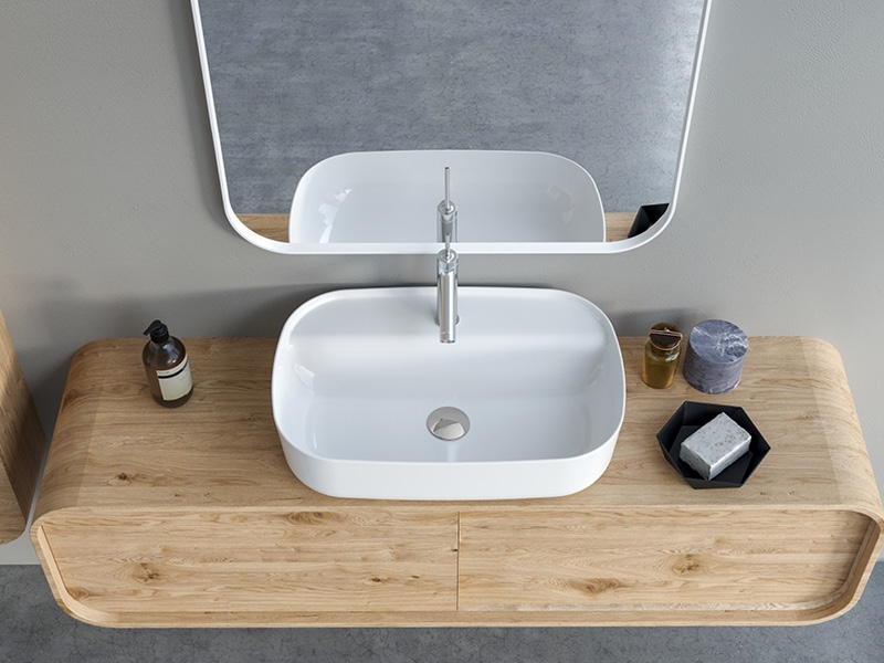AQUA WHITE 33CM WITHOUT TAP HOLE