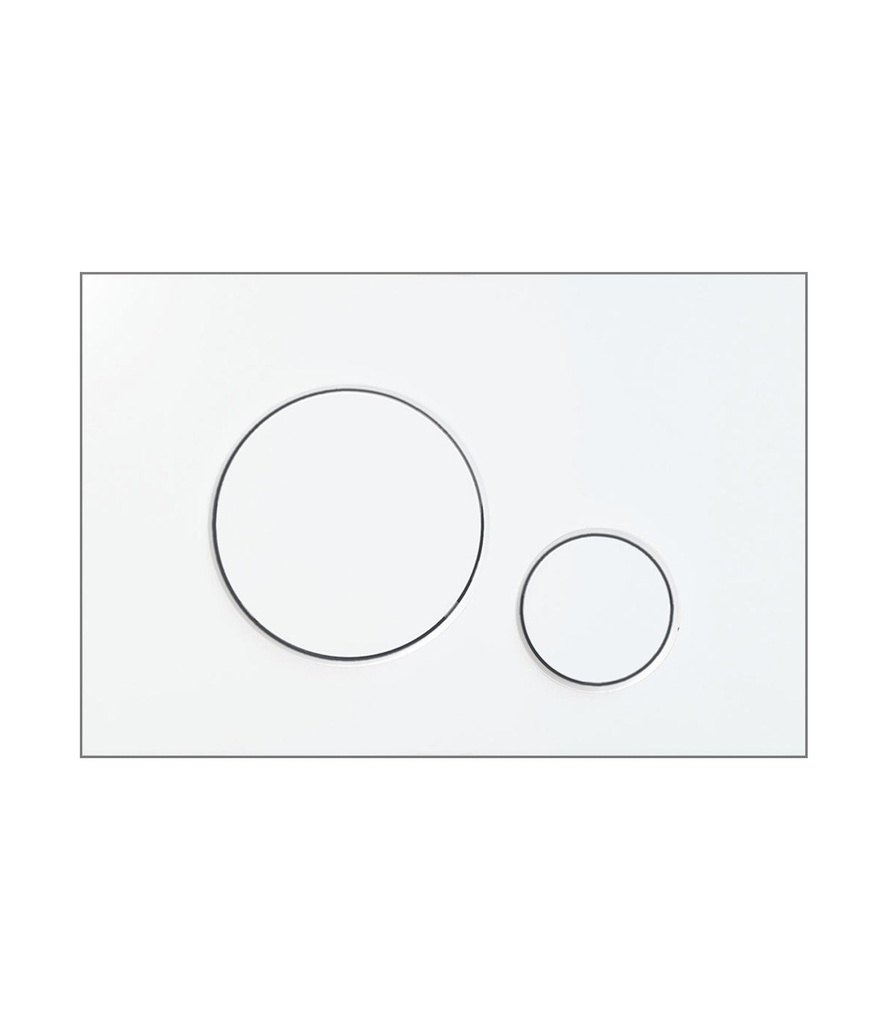 TREDEX Round Flush Plate for Pre-wall Inst. System Matt White