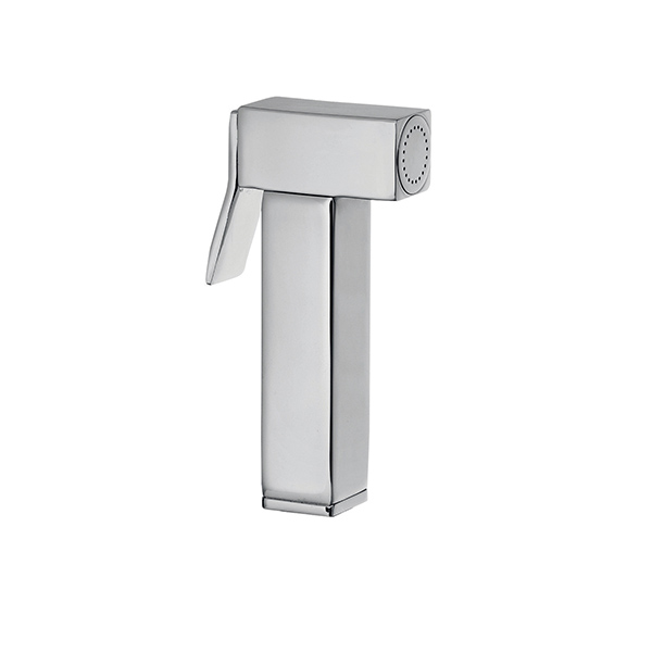 SHUT OFF HANDSHOWER- Square Brass shut off hand shower in CHROME