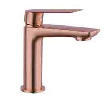 SLEEK-Single - control mixer for washbasin with CLICK - CLACK waste ROSE GOLD gr. 1440 dim. 29x19x8