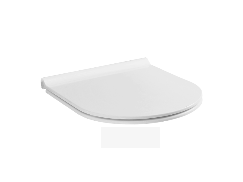 Seat Cover, Bella, Slim, Quick Release Soft Close, Duroplast, White Matte