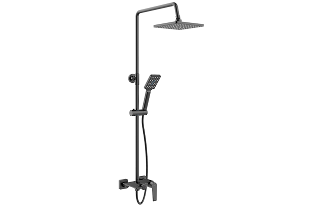 Shower set with a bath spout ESTO BLACK