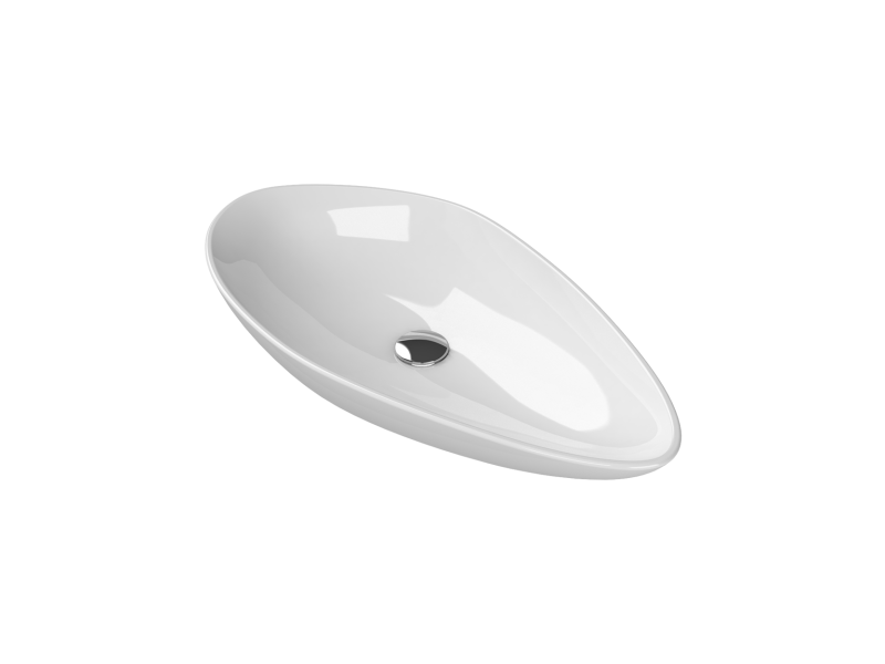 Olive 75x38cm Without Tap Hole White Matte