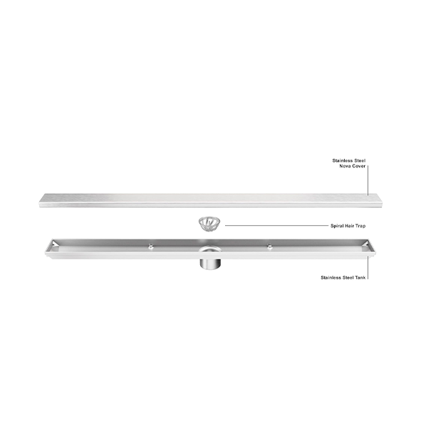 ALFALINE SHOWER DRAIN NOVA COVER 80CM