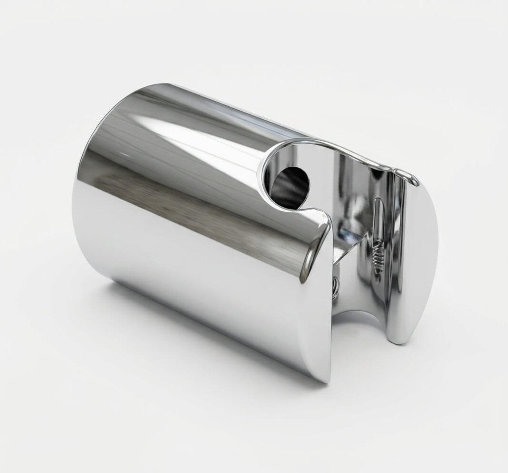 BRASS Wall support , CHROME ,gr. 125 dim. 8,5x6x6