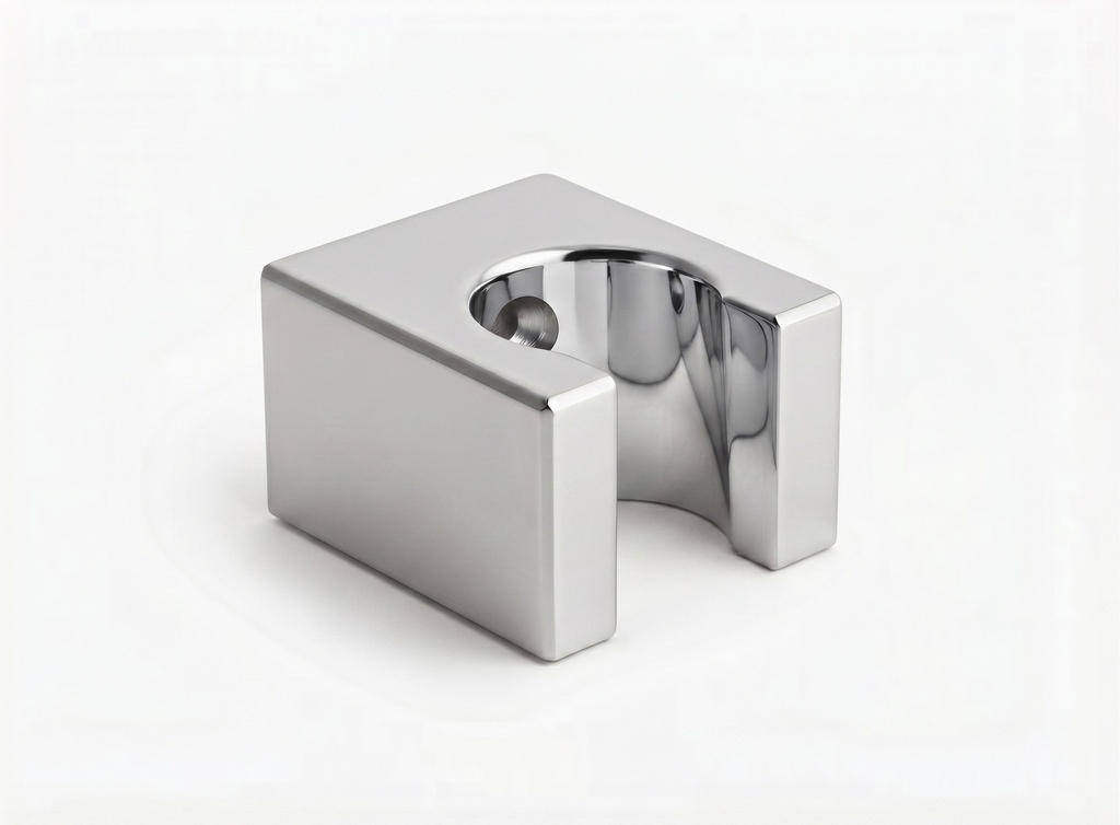 Metal SQUARE Wall support , CHROME ,gr. 85 dim. 6x4,5x4,5