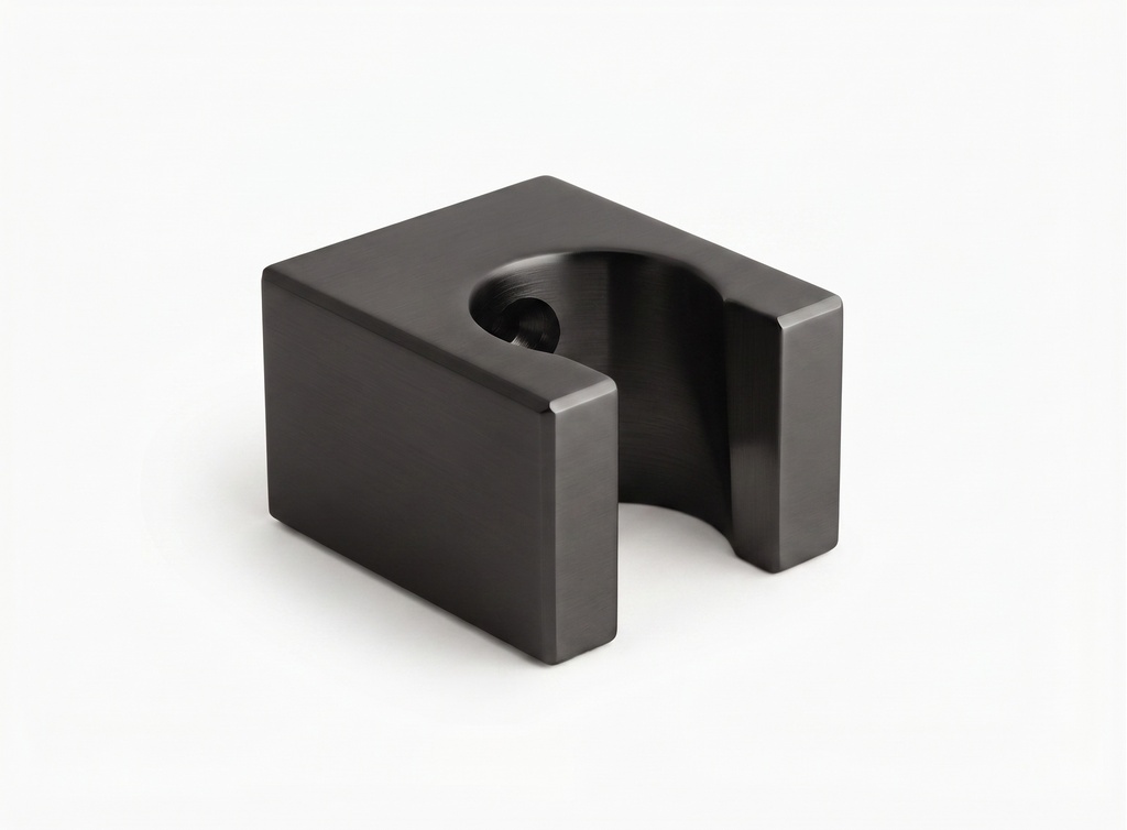 Metal SQUARE Wall support , MATT BLACK ,gr. 85 dim. 6x4,5x4,5