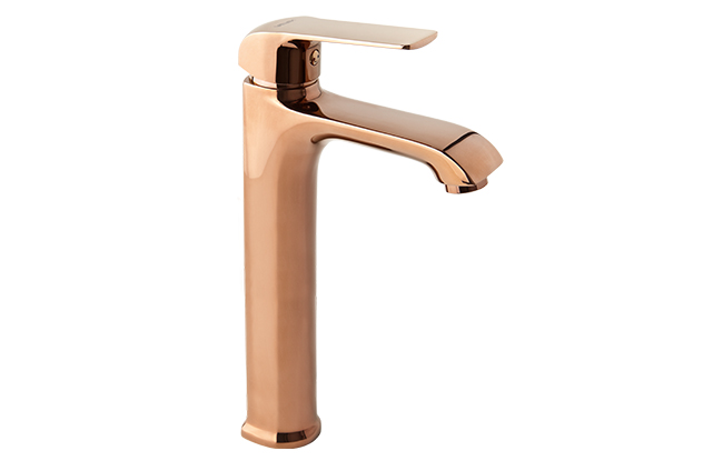 Single Lever Lavatory High Mixer Aurora Rose Gold