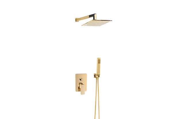 Shower Set Carre Gold