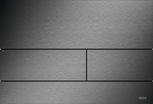 TECEsquare II Metal Toilet Flush Plate, Brushed Black Chrome