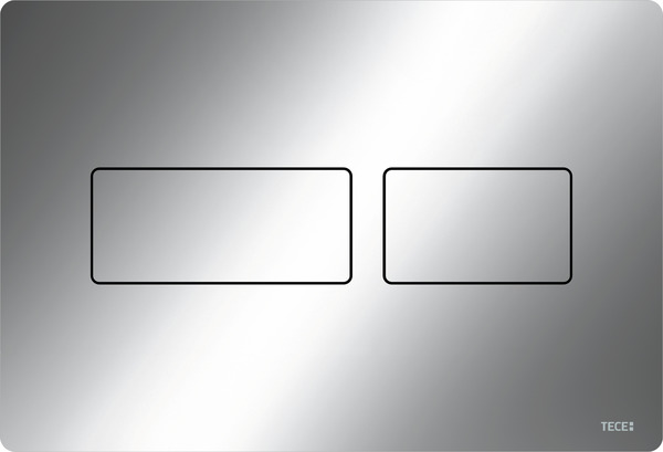 TECEsolid Stainless Steel Toilet Flush Plate, Bright Chrome