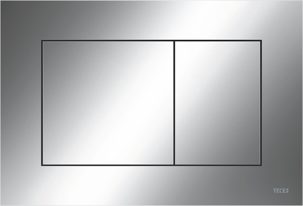TECENOW TOILET PUSH PLATE CHROME GLOSS"