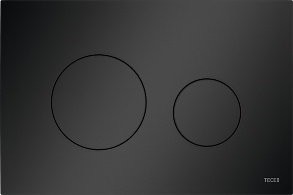 TECELOOP TOILET FLUSH PLATE, ABS, FOR DUAL-FLUSH SYSTEM, MATTE BLACK"