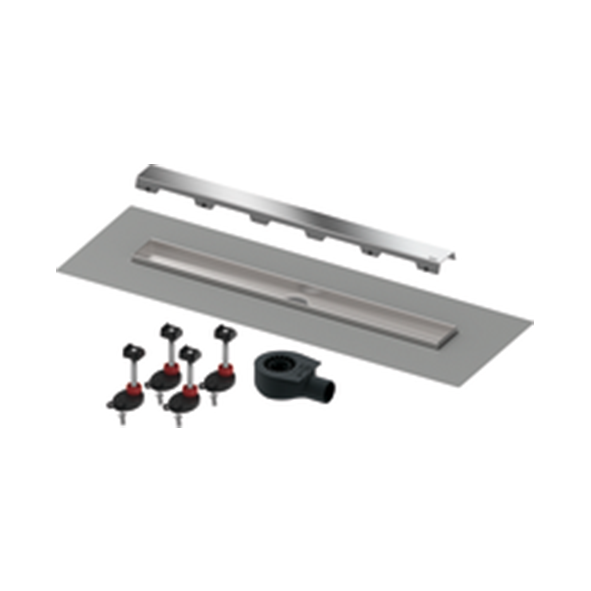 TECElinus Shower Channel Set, Flat, 2-in-1 Cover