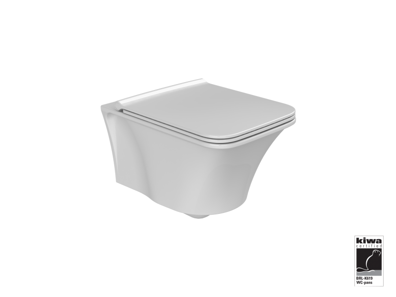 Toilet, Wall-Hung, Ibiza, Rimless, White