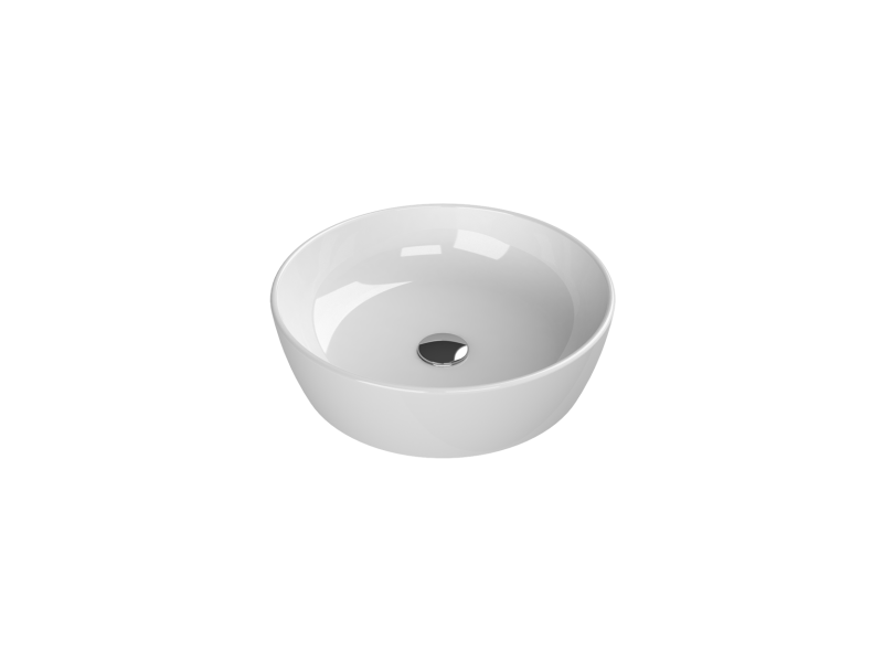 Washbasin Over-Counter Without Tap Hole One White 46cm Ø