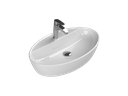 One White 67x42 cm With Tap Hole