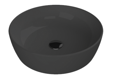 Basin, Over-Counter, One 46 cm, , Without Tap Hole, Black Matte