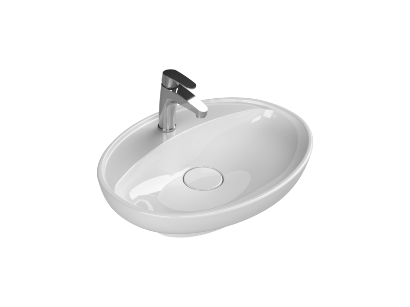 BASIN,OVERCOUNTER,LAL C 60X45 CM,WHITE