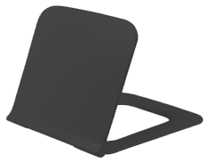 Seat Cover, Ibiza, Slim, Quick Release, Soft Close, Duroplast, Black Matte