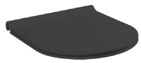 Seat Cover, Bella, Slim, Quick Release Soft Close, Duroplast, Black Matte