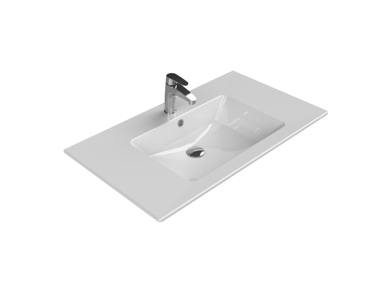 Basin, Furniture Compatible, Ibiza 91x51 cm, With Tap Hole, White