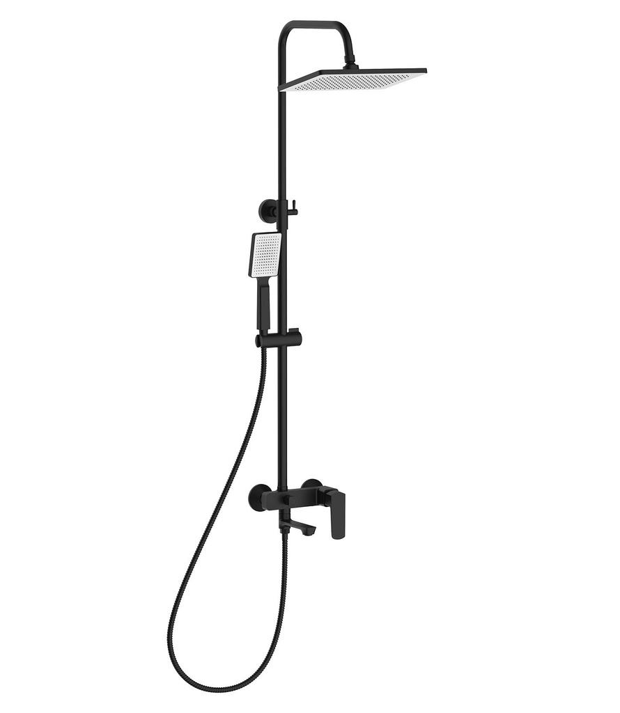 TRRS0075.MB TREDEX T.S Exposed Shower System w/ Mixer, Matt Black