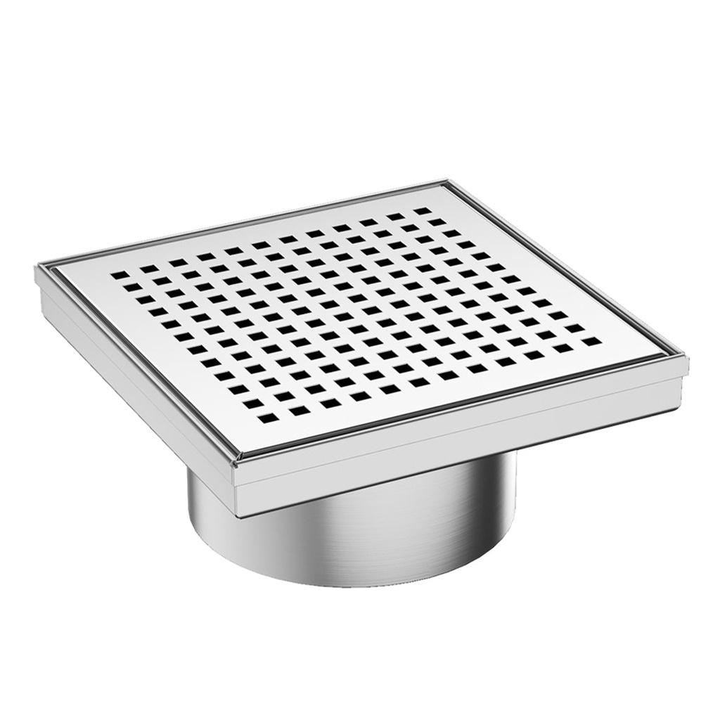 TRF00815.4 TREDEX Square Floor Drain, 150mm/102D, SS304, Shiny