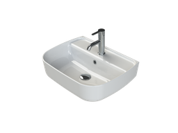 [OC007G42U003Y03102] WASHBASIN, AQUA 55x42cm,WITH TAPHOLE,WHITE
