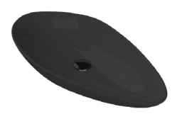 [OC051L11W053Y01102] Basin, Over-Counter, Olive 74x38 cm, Without Tap Hole, Black Matte