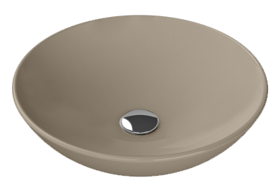 BASIN,OVERCOUNTER,ZERO 46X46 CM,WITHOUT TAPHOLE,CAPPUCCINO MATTE