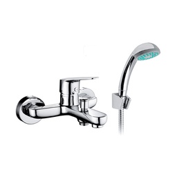 [9800] JAGO-Single lever bathtub mixer with automatic diverter and shower kit chrome gr. 1310 dim. 26x14x9