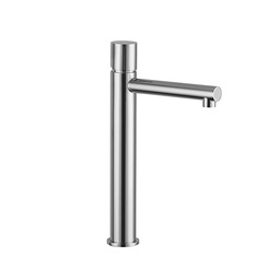 [6114] MINI-Tall single - control mixer for washbasin with long spout and CLICK - CLACK waste CHROME gr. 1880 dim. 39x27,5x9