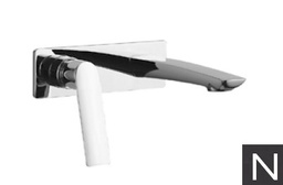 [9918N] SLEEK-Built - in washbasin mixer with wall spout, without waste BLACK MATT gr. 1880 dim. 29x19x8