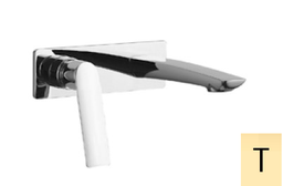 [9918T] SLEEK-Built - in washbasin mixer with wall spout, without waste BRIGHT BRASS gr. 1880 dim. 29x19x8