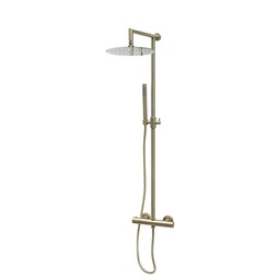 [15406ZB] SHOWER COLUMNS-Brass shower column complete with thermostatic mixer,Ø25 shower head MATT BRASS gr. 5000 dim. 40x72x9