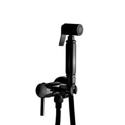 [3374NU] SHUT OFF HANDSHOWER-Kit shut-off with brass hand shower, with PVC cm. 120 hose, with hot/cold mixer in MATT BLACK gr. 1450 dim. 19x29x7