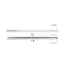 ALFALINE SHOWER DRAIN NOVA COVER 60CM