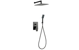[2448850] SHOWER SET CARRE BLACK