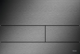 [9240836] TECESQUARE II METAL TOILET FLUSH PLATE FOR DUAL-FLUSH SYSTEM, ""BRUSHED BLACK CHROME"", DUAL- FLUSH SYSTEM"
